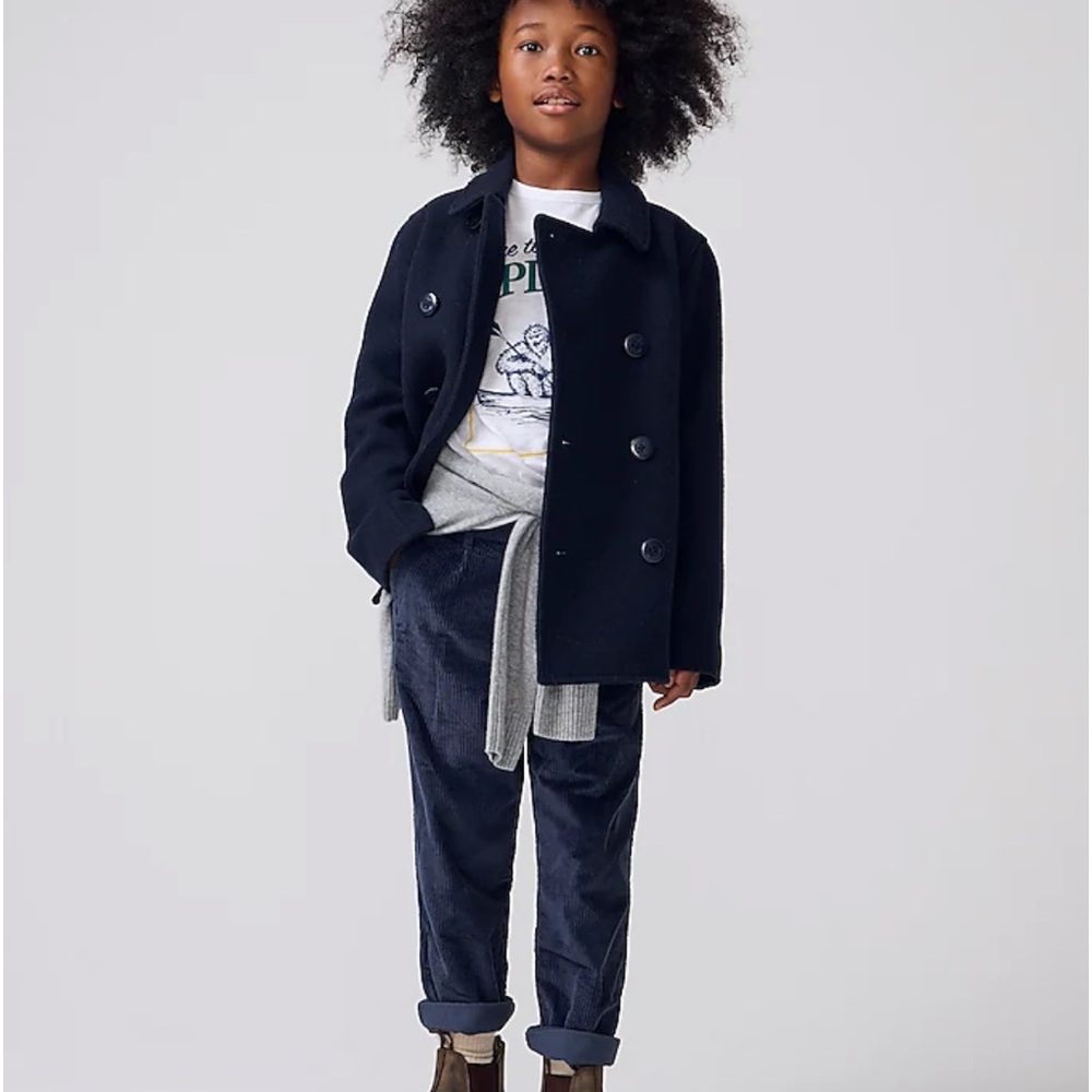 Crewcuts Kids' relaxed wool-blend peacoat